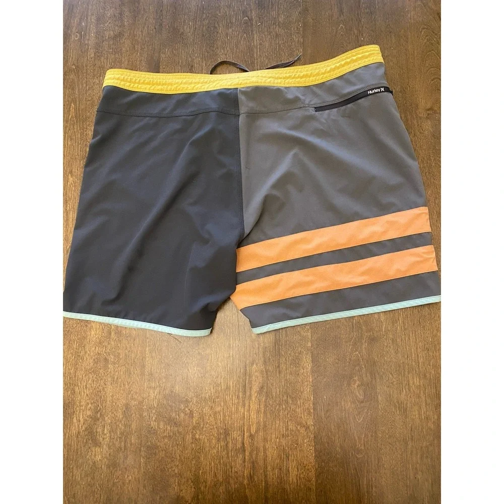 Hurley Phantom Block Party Grey/Black Mens Fashion Boardshorts 40 19